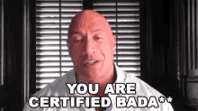 You Are A Certified Badass Dwayne Johnson GIF - You Are A Certified Badass Dwayne Johnson The Rock GIFs