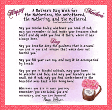 a mother 's day wish for the motherless the unmothered and the mothering