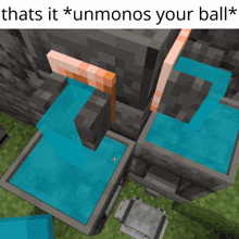 a screenshot of a video game with the caption thats it unmonos your ball