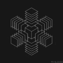 a black background with white lines and pi-slices written on the bottom