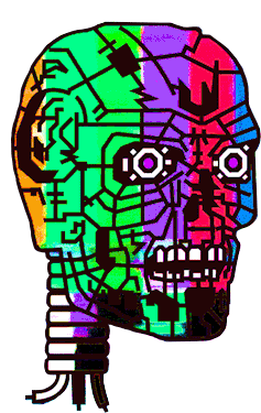 Skull Colorful Sticker - Skull Colorful Art Stickers