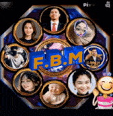 a group of people are in a circle with the f.b.m. logo