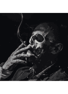 Skull Smoke GIF - Skull Smoke Scary GIFs