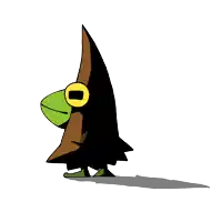a cartoon of a frog wearing a hat and glasses
