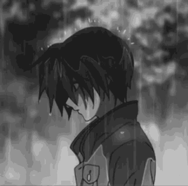 Sad Anime Rain Gif