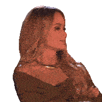 a woman in a green off the shoulder top with a gold choker around her neck