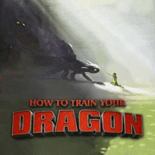 a poster for how to train your dragon shows toothless and hiccup standing next to each other .
