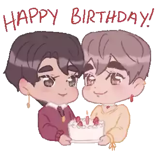 Luka And Theo Alyssumblossoms Sticker - Luka And Theo Alyssumblossoms Happy Birthday Stickers