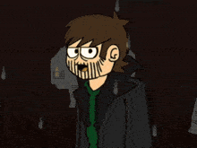 a cartoon of a person with the number 3 on their face