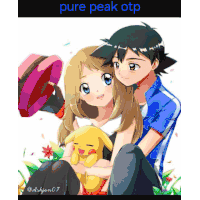a picture of a boy and a girl with the words pure peak otp