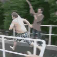 Jumping Down The Water Hole - Hole GIF
