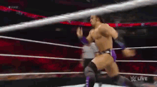 a wrestler in a ring with the word raw on the bottom