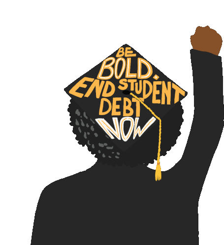 Student Debt Degree Sticker - Student Debt Degree Happy Graduation Stickers