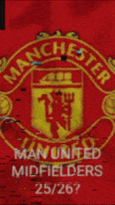 a black and white image of manchester united 's crest