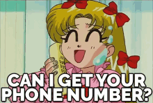 Can I Have Your Number? GIF - Phone Number Call Me Sailor Moon GIFs