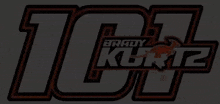 a logo for brady kurtz is shown in orange and black