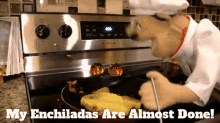 cooking enchiladas