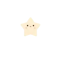 a cartoon drawing of a star with a face