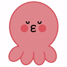 pink cute funny octopus chu