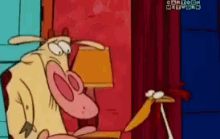 Cow And Chicken Scared GIF