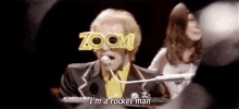 Elton John Im A Rocket Man GIF - Elton John Im A Rocket Man Zoom Glasses GIFs