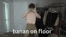 Banan On Floor Slip GIF - Banan On Floor Slip GIFs