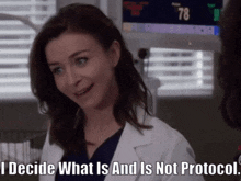 Greys Anatomy Amelia Shepherd GIF - Greys Anatomy Amelia Shepherd I Decide What Is And Is Not Protocol GIFs