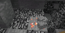 a screenshot of a minecraft game with a few blocks and a glowing block