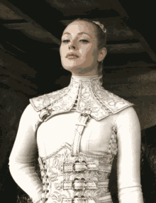 legend of the seeker jessica marais mistress white leather leather dress