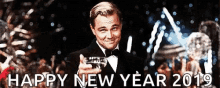 movies leonardo di caprio cheers happy new year2019