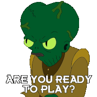 Are You Ready To Play Morbo Sticker - Are You Ready To Play Morbo Futurama Stickers
