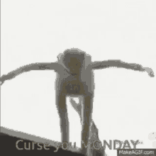 Curse You Monday Kermit GIF