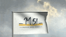 a flag with the word m51 on it