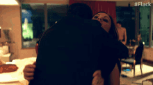 Awkward Hug Anna Paquin GIF - Awkward Hug Anna Paquin Robyn GIFs