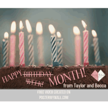 dearlyeloved llc happy birth month candle
