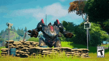 a video game is being advertised with a t on it