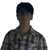 a man wearing glasses and a plaid shirt says that i am tired