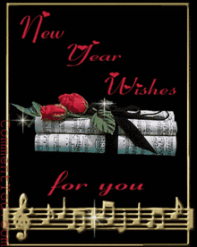 Happy New Year Roses GIF - Happy New Year Roses Sparkle GIFs