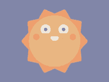 a cartoon illustration of a sun with a smiling face