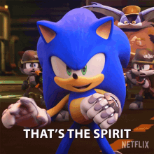 Thats The Spirit Sonic The Hedgehog GIF - Thats The Spirit Sonic The Hedgehog Sonic Prime GIFs