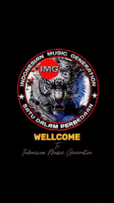 a poster for indonesian music generation with a tiger on it
