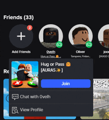 a screenshot of a chat with ovelh game