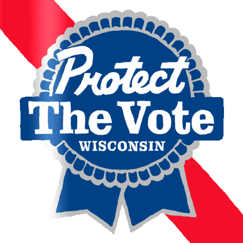 Protect The Vote Wisconsin Vrl Sticker - Protect The Vote Wisconsin Vrl Wisconsin Voter Stickers