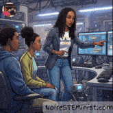 a cartoon of a woman wearing a shirt that says ' steminist '