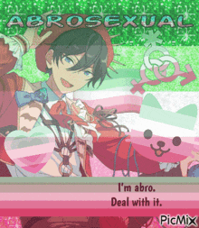 a picture of a boy with the words abrosexual on the bottom