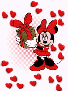 Minnie Mouse Gift GIF - Minnie Mouse Gift Love You GIFs