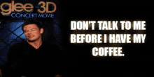 Cory Monteith Coffee GIF - Cory Monteith Coffee Dont Talk To Me GIFs