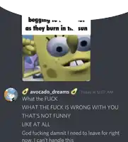 a screenshot of a discord chat with a spongebob meme