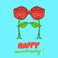 Happy Anniversary Roses GIF - Happy Anniversary Roses Love GIFs