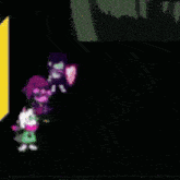 a video game with a purple background and a heart in the middle